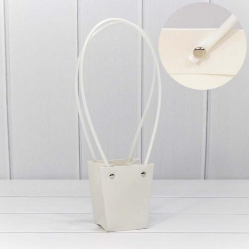 Пакет подарочный ваза для цветов 10*9*6.5 см Белый 441069