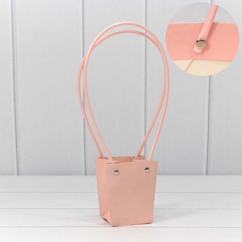 Пакет подарочный ваза для цветов 10*9*6.5 см Розовый 441071