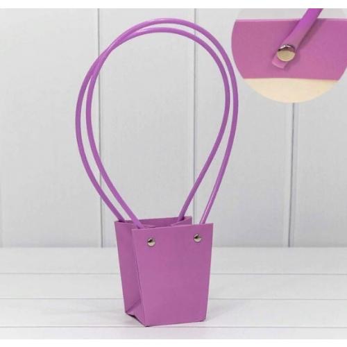 Пакет подарочный ваза для цветов 10*9*6.5 см Сиреневый 443429