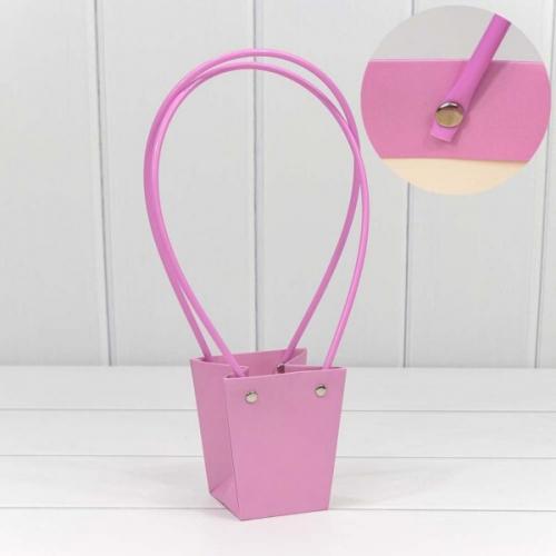 Пакет подарочный ваза для цветов 10*9*6.5 см Светло-сиреневый 441042