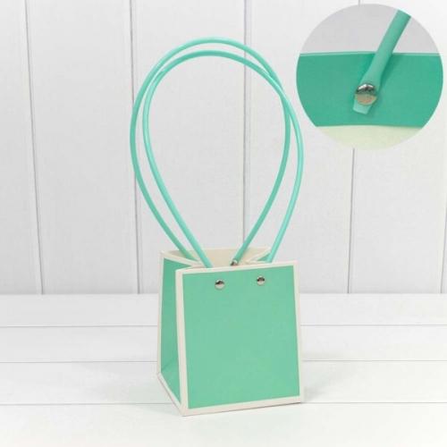 Пакет подарочный ваза для цветов 13*11.5*11.5 см Тиффани 441075