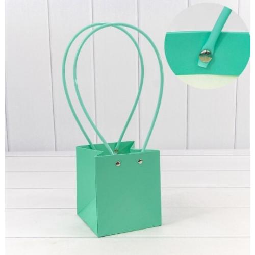 Пакет подарочный ваза для цветов 13*11.5*11.5 см Тиффани 441075