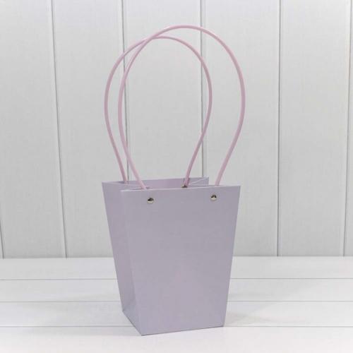 Пакет подарочный ваза для цветов 20*17*12 см Бледно-сиреневый 4420483