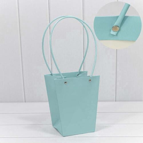 Пакет подарочный ваза для цветов 20*17*12 см Голубой 4420486