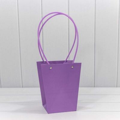 Пакет подарочный ваза для цветов 20*17*12 см Темно-сиреневый 4420488