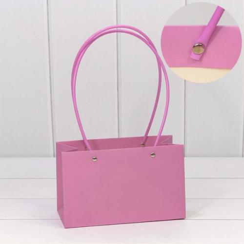 Пакет подарочный ваза для цветов 22*13.5*10.5 см Светло-сиреневый 441089