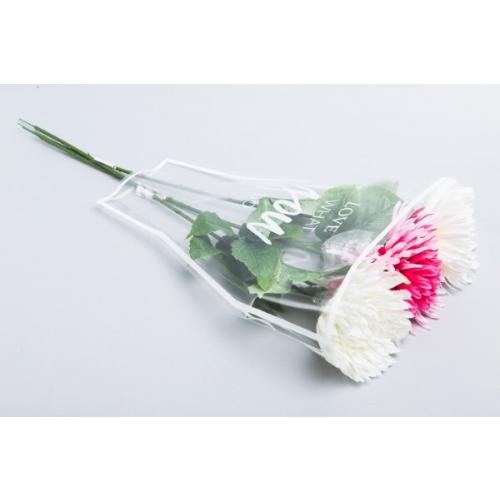 Пакет полипропиленовый для цветов 35*40 см Рюмка Грация белый 50 шт/уп 621386