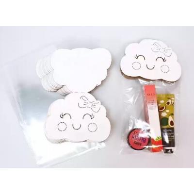 Пакет полипропиленовый прозрачный 12*23 см С картонным держателем 'Облачко' без рисунка 15481