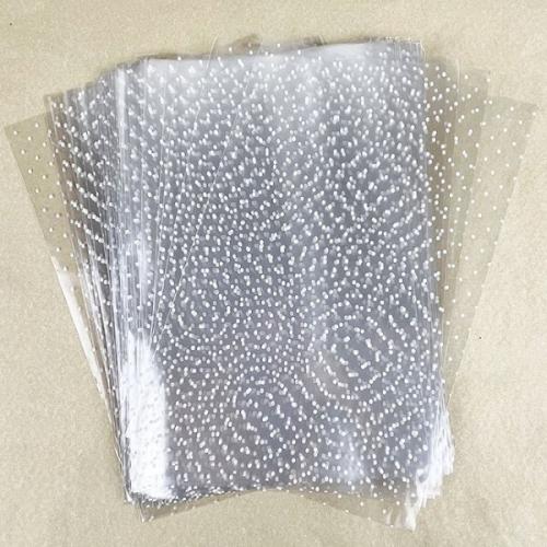 Пакет полипропиленовый прозрачный 25*40 см с рисунком 'Ажурный/горох' 100 шт/уп