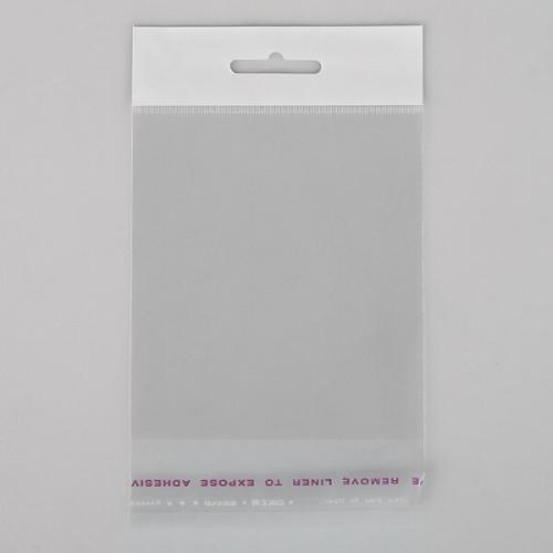 Пакет полипропиленовый прозрачный с клеевым клапаном еврослот 10+3*15+3 см 25 мкм 100 шт/уп