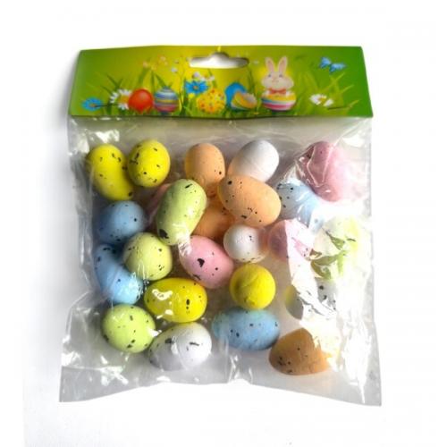 Пасхальный декор 'Цветные пятнистые яйца' 2*3 см (24 штуки) 172166