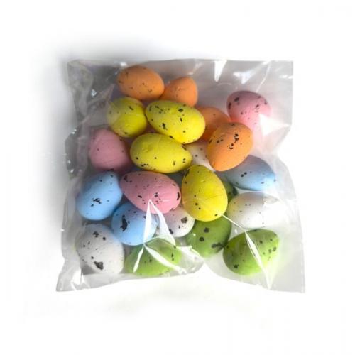 Пасхальный декор 'Цветные пятнистые яйца' 2,5*3,5 см (24 штуки) 172165