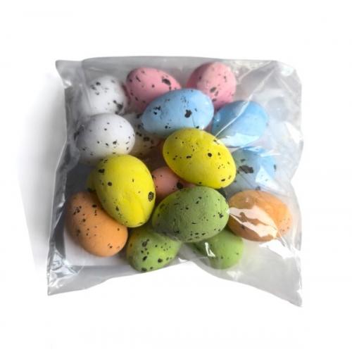 Пасхальный декор 'Цветные пятнистые яйца' 3*4 см (18 штук) 172169
