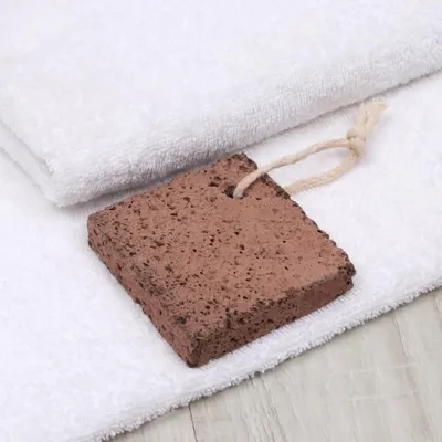 Пемза натуральная 8*8*1.5 см мелкозернистая коричневая 57033