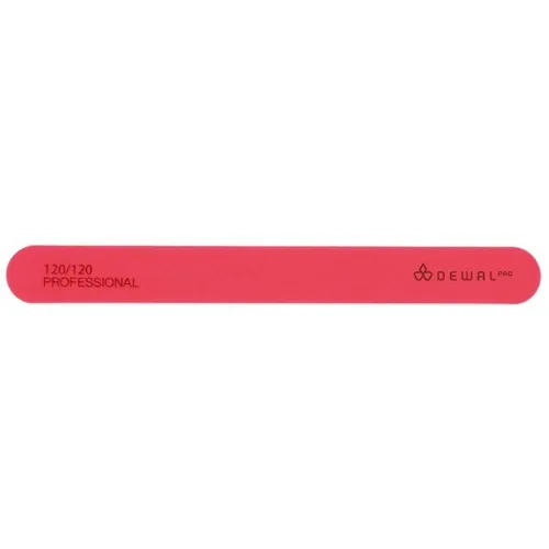 Пилка для ногтей 9101708 NEON прямая розовая 120/120 18 см