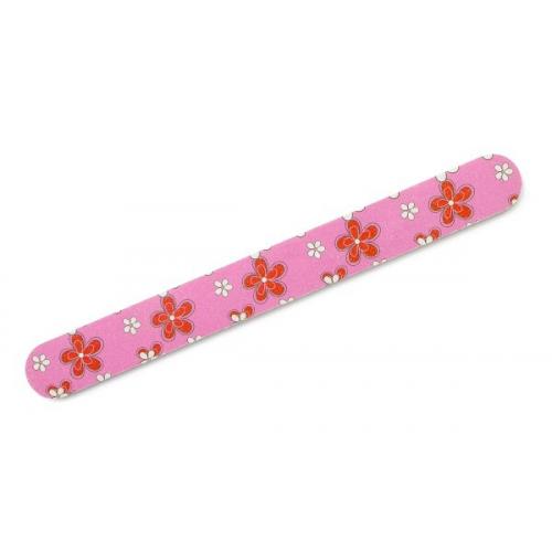 Пилка для ногтей RRK-910 light pink Weisen розовая двухсторонняя 18 см