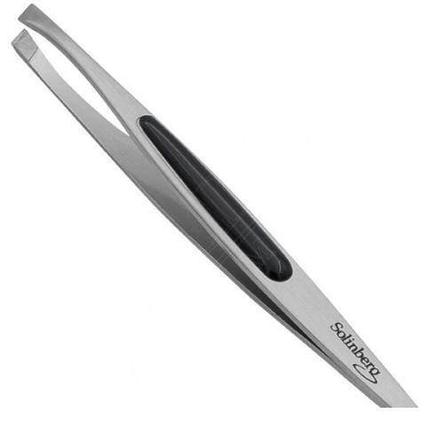 Пинцет 251-084 матовый, скошенное окончание с четкими гранями 9.2 см.