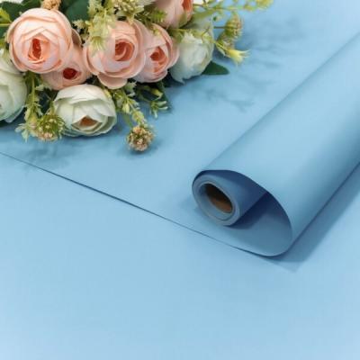 Пленка флористическая матовая в рулоне 58 см*10 м Корейская темно-голубой 440365тг