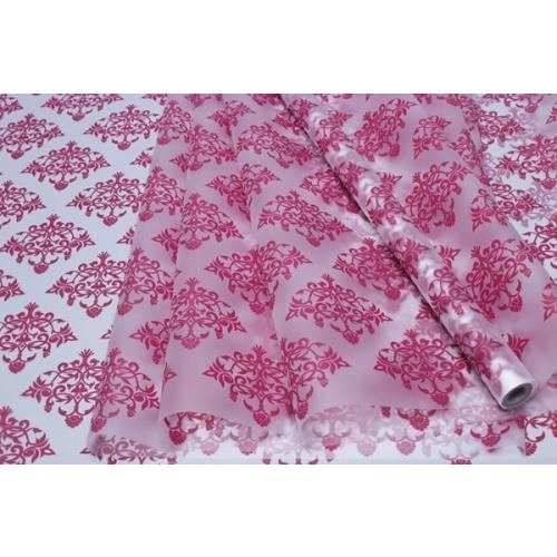 Пленка флористическая матовая в рулоне 60 см*10 м Нежность брусничный 62339бр