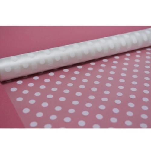 Пленка флористическая матовая в рулоне 70 см*10 м Бисер белый 624581