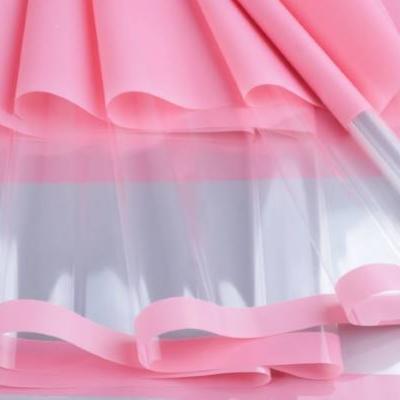 Пленка флористическая в рулоне 60 см Прозрачное окно розовый туманный 62318рт
