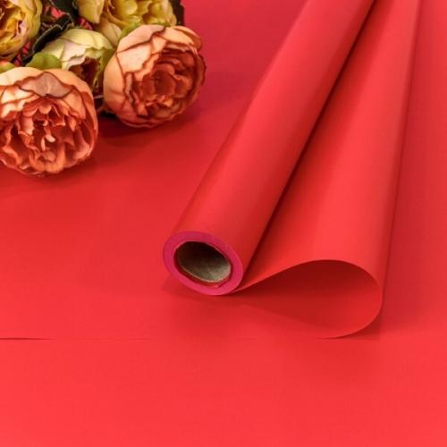 Пленка флористическая в рулоне 70 см*10 м Красный 65 мкм 442524