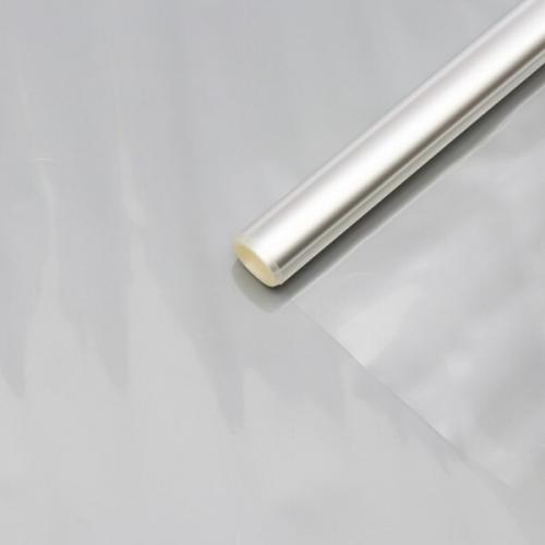 Пленка упаковочная прозрачная без рисунка для цветов и подарков в рулоне 50 см*11 м 200 г