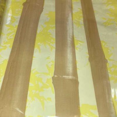 Пленка упаковочная прозрачная с рисунком для цветов и подарков в рулоне Бамбук 70 см