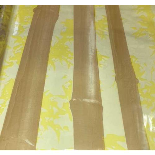 Пленка упаковочная прозрачная с рисунком для цветов и подарков в рулоне Бамбук 70 см