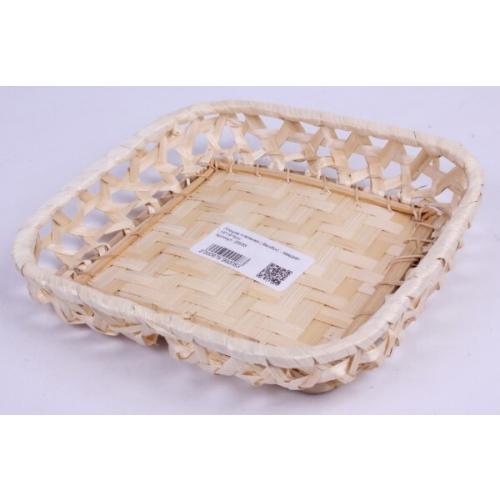 Плошка плетеная (бамбук) 19*19*5 см Квадрат 56894