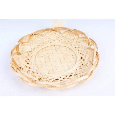 Плошка плетеная (бамбук) 19*3 см Тарелка натуральная 566302