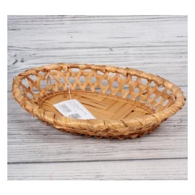 Плошка плетеная (бамбук) 20*15*4 см Овал коричневый 566046