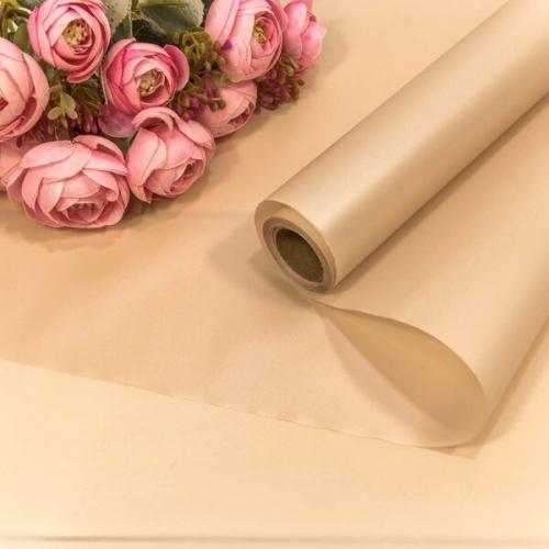 Плёнка флористическая матовая в рулоне 58 см*10 м Пудровый 4407481