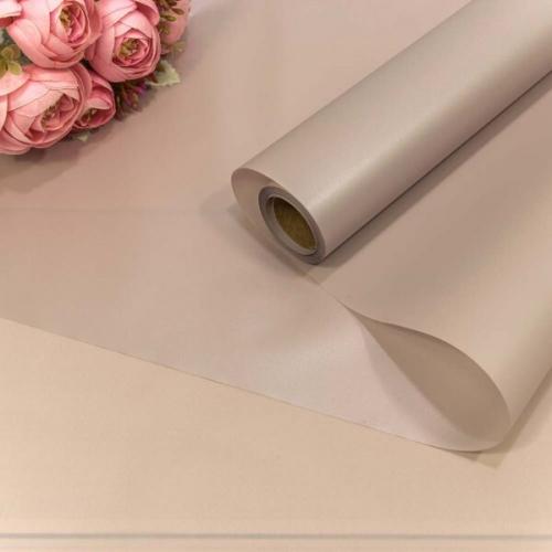 Плёнка флористическая матовая в рулоне 58 см*10 м Серо-сиреневый 4407482