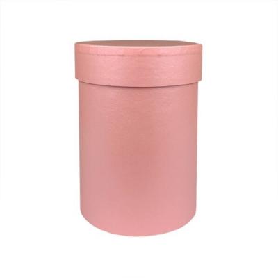 Подарочная коробка цилиндр 13.5*19 см Перламутр розовый 535940