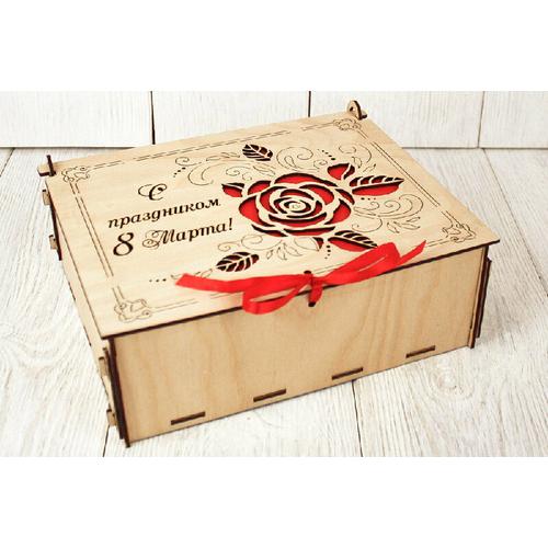 Подарочная коробка деревянная (24*20*9 см) 
