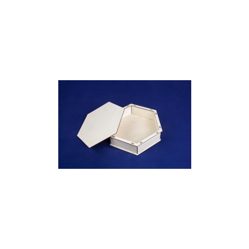 Подарочная коробка из дерева шестигранная с крышкой 22.5*26*7 см Фанера 15325