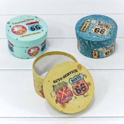 Подарочная коробка круг 10.8*5.2 см American 440456