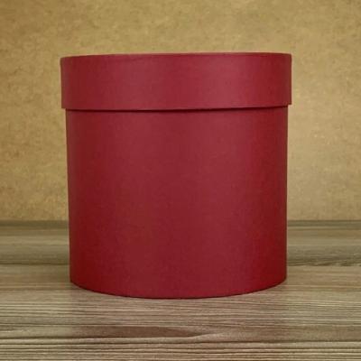 Подарочная коробка круглая 15*15 см Бордо 530417