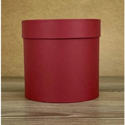 Подарочная коробка круглая 15*15 см Бордо 530417