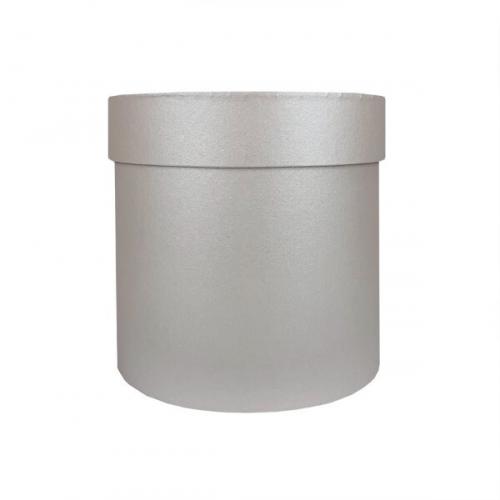 Подарочная коробка круглая 15*15 см Серебро 530897