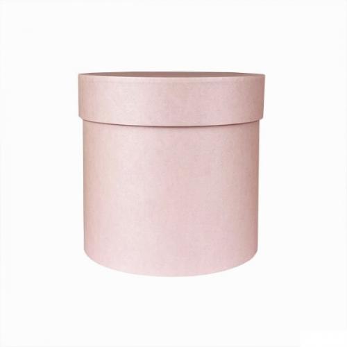 Подарочная коробка круглая 15*15 см Светлый розовый 530403