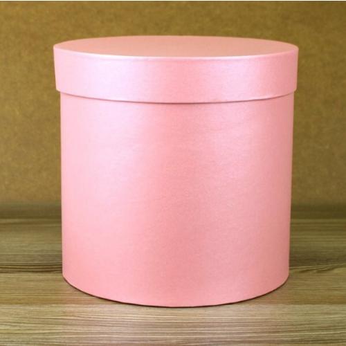 Подарочная коробка круглая 20*20 см Розовый перламутр 5303542