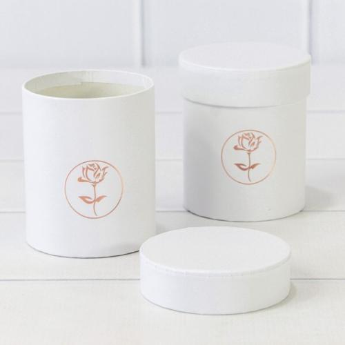 Подарочная коробка круглая 8.5*10 см Белый 445131