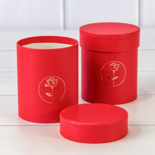 Подарочная коробка круглая 8.5*10 см Красный 445130