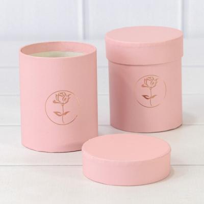 Подарочная коробка круглая 8.5*10 см Розовый 443531