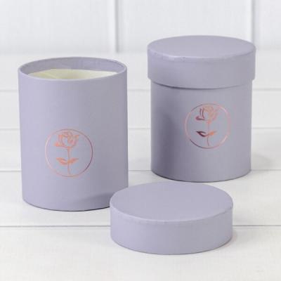 Подарочная коробка круглая 8.5*10 см Сиреневый 441615