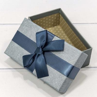Подарочная коробка прямоугольник 15.5*9*5.8 см Серо-голубой 440197сг