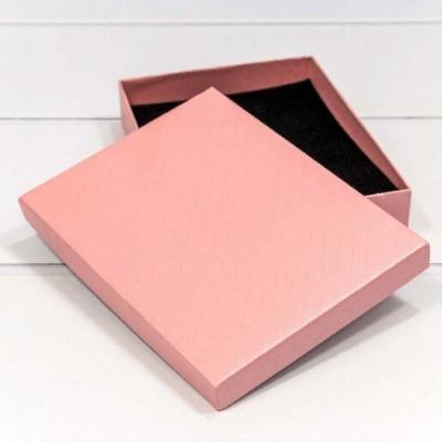 Подарочная коробка прямоугольник 16*12*3.4 см Ромбики розовый 440009