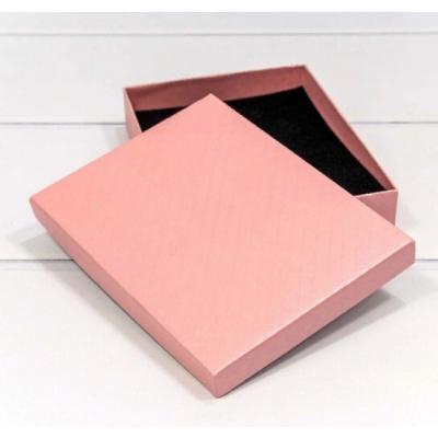 Подарочная коробка прямоугольник 16*12*3.4 см Ромбики розовый 440009
